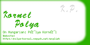 kornel polya business card